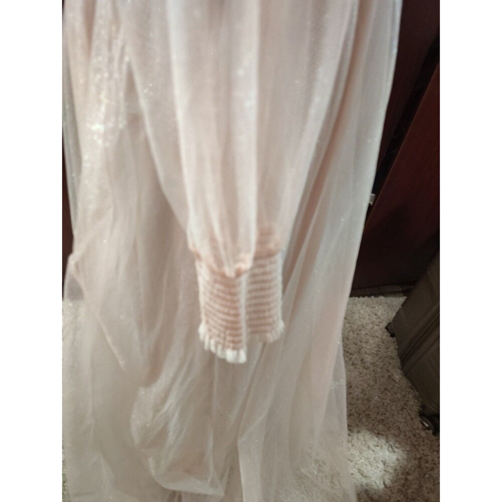 Baltic Born Layla Tulle Maxi Dress Shimmer Pink Romantic Floral Size 1XL NWT - Picture 6 of 16